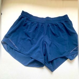 Lululemon Navy Hotty Hot Shorts 4”